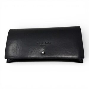 Rag Bone New York Black Leather Glasses Designer Case With Pouch